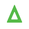 green triangle with upward trending arrow inside it